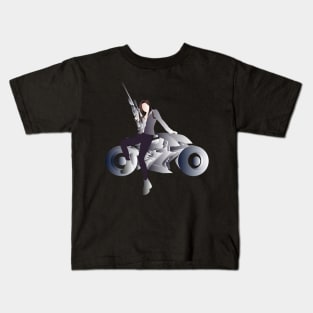 Biker Girl Kids T-Shirt